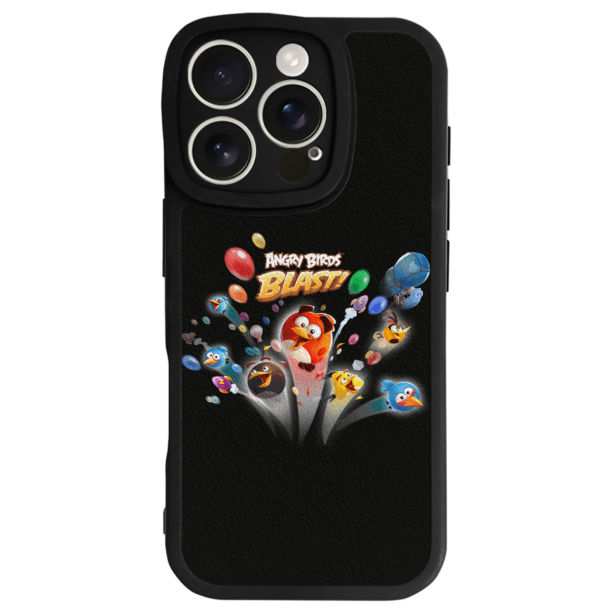 （画像用） Angry Birds アングリーバード 【iPhone 16シリーズ対応】シリコンスマホケース（レザー調） 材質：シリコン